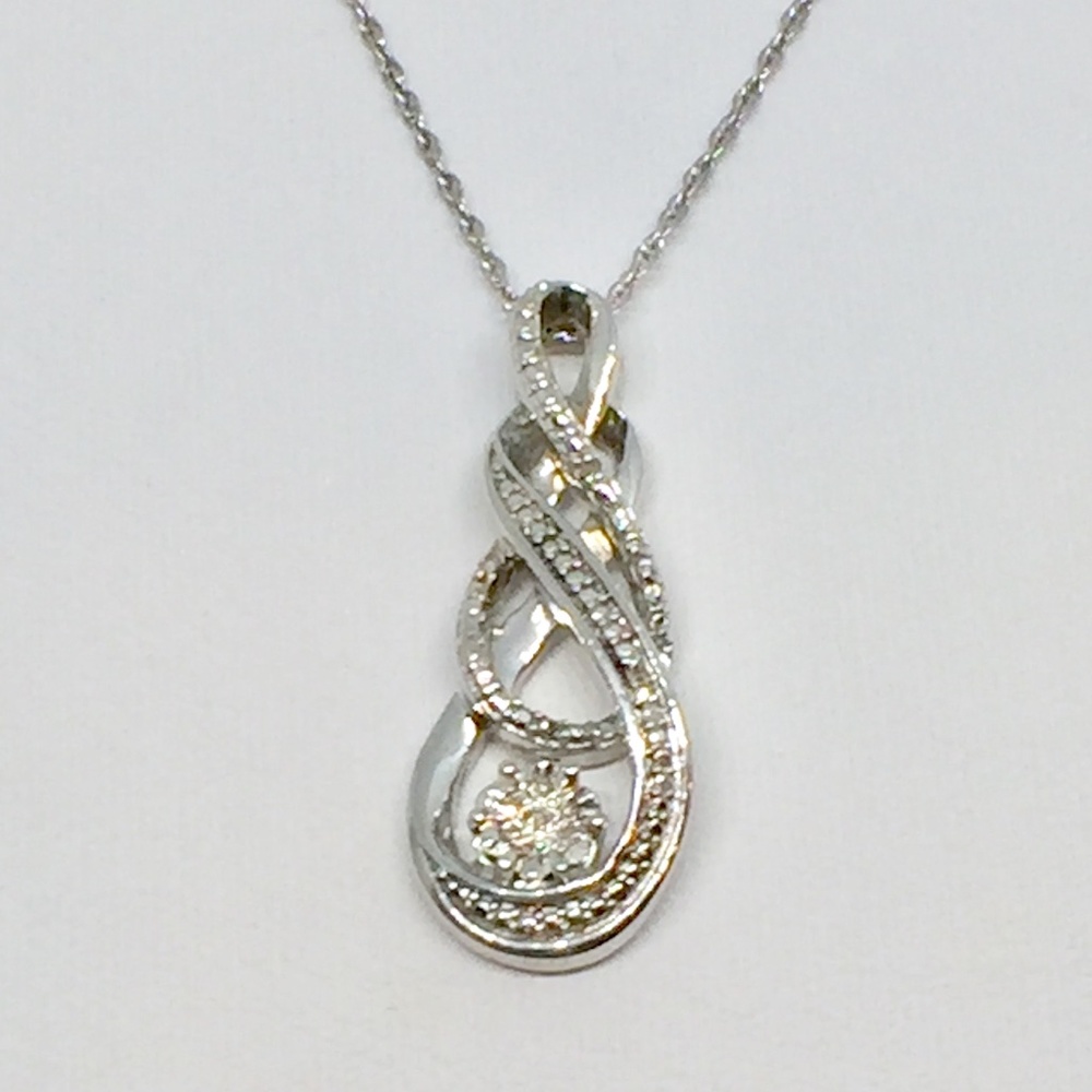 Sterling Silver and Diamond Pendant